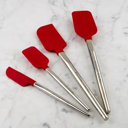 Silicone Spatula With Red Wooden Handle - Oikos