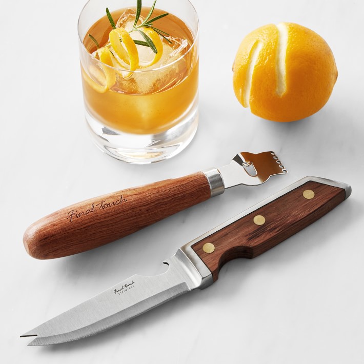 4 Pieces Lemon Zest Peeler for Cocktails Stainless Steel Orange Rind Peeler  Tool Orange Citrus Twist Peeler with Channel Knife Kitchen Accessories