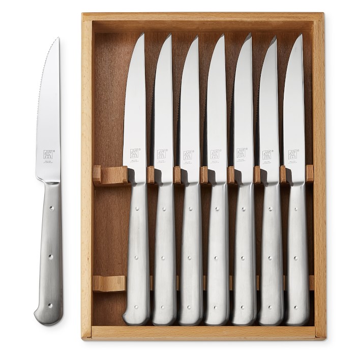 Zwilling Stainless-Steel Knives with Tray, Set of 8