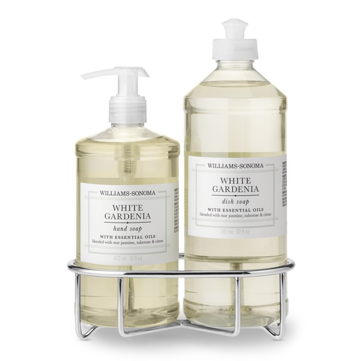 Williams Sonoma White Gardenia Hand Soap &amp; Dish Soap 3-Piece Kitchen Set