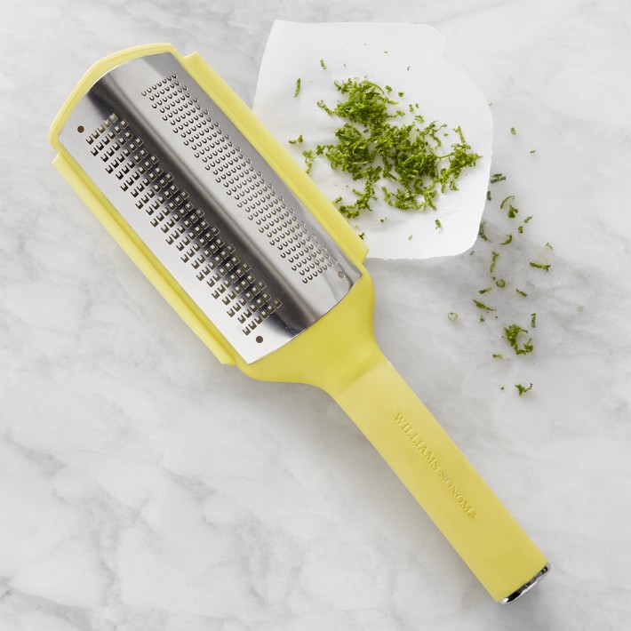 A Classic Zester and Grater - Professional Kitchen Lemon Zester for Lime, Cheese, Garlic, Ginger, Chocolate, Vegetables, Fruits, Dishwasher Safe ,Blac
