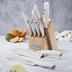 Cuisinart Classic Cutlery 15-Piece White Triple Rivet Block Set