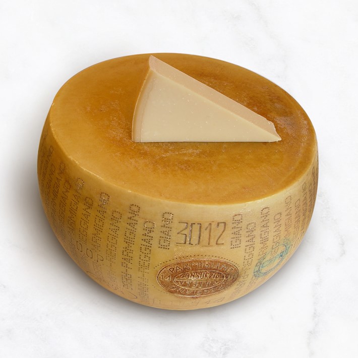 Parmigiano - Reggiano- Pottery Cheese Container with small spoon