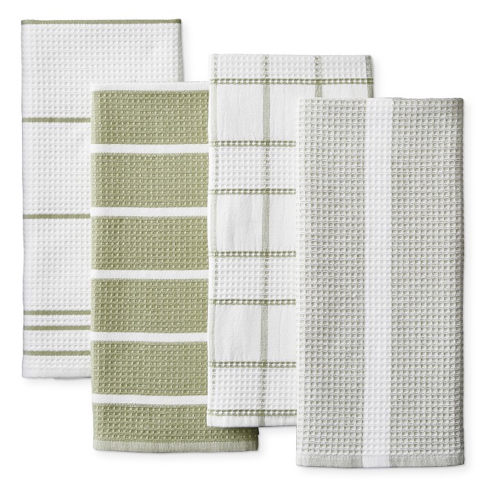 Williams Sonoma Super Absorbent Waffle Weave Multi-Pack Towels, Set of 4