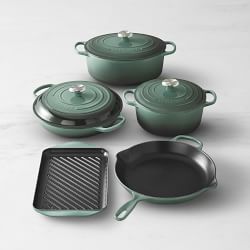 Cast Iron Cookware Set of 8 With Enamel Coating - Hob & Oven Safe