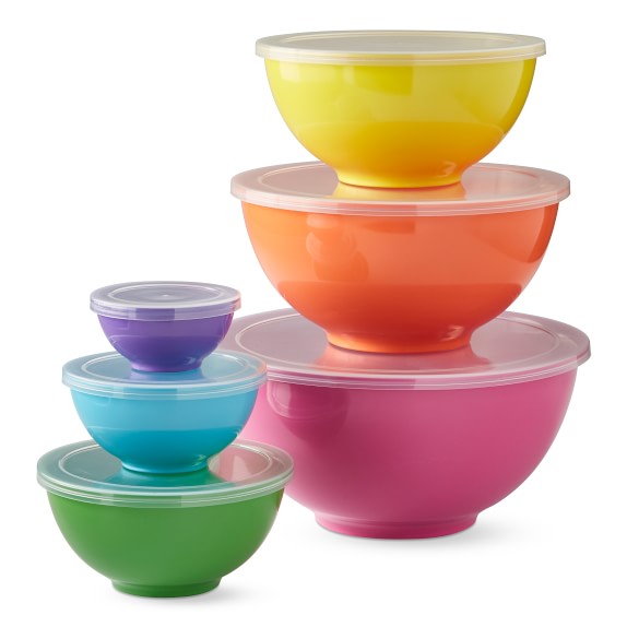Classic Prep Bowls with Lids for Kitchen Bowls Mixing Bowls Set of 4 Multi  Color