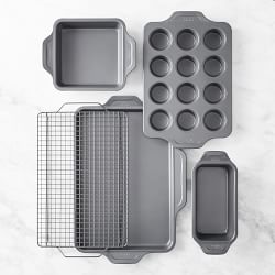 Farberware Nonstick Steel Bakeware Set with Cooling Rack, Baking Pan and  Cookie Sheet Set with Nonstick Bread Pan and Cooling Grid, 10-Piece Set,  Gray