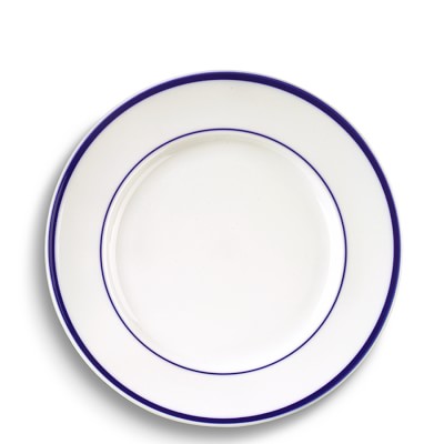 Brasserie Blue-Banded Porcelain Dinnerware Collection + Place Setting
