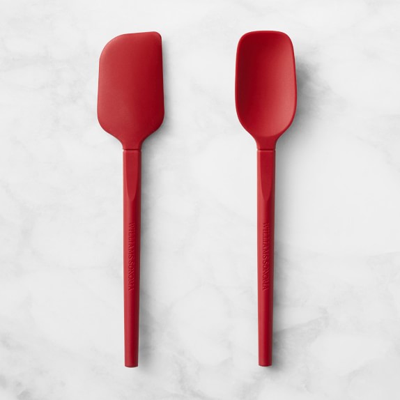 Sur La Table Flex-Core Mini Spatula and Spatula Spoon, Set of 2, Red