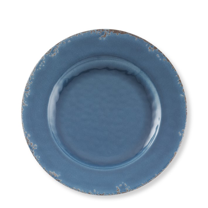 Rustic® Outdoor Melamine Salad Plates, Set of 4, Azure Blue