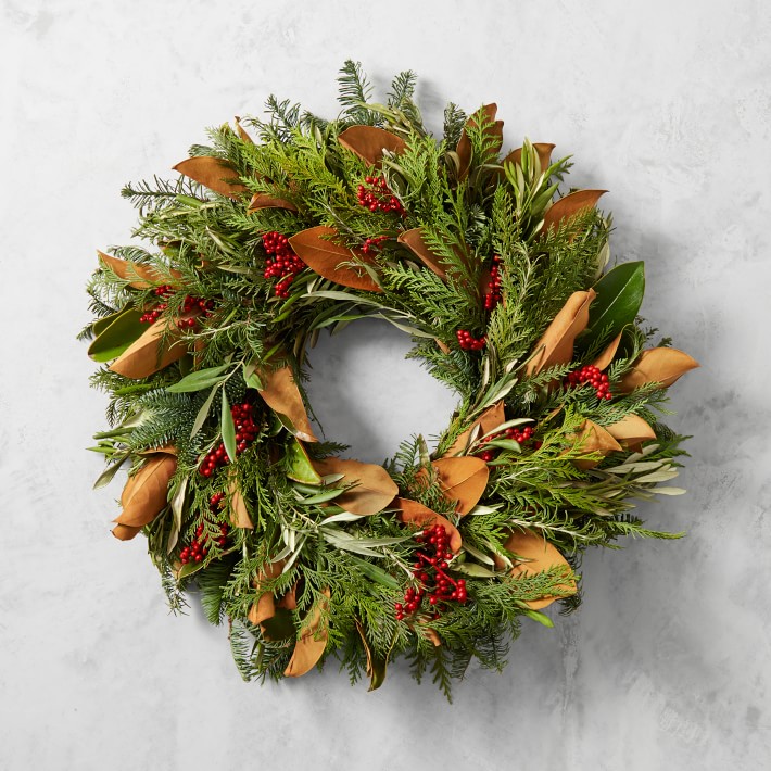 Jeff Leatham Parisian Christmas Wreath Williams Sonoma