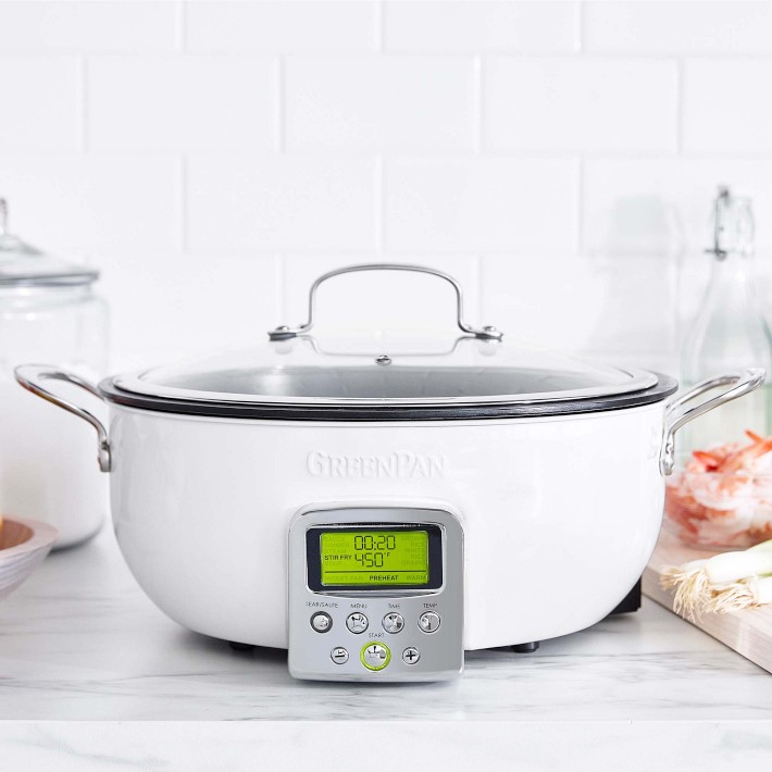 Greenpan GreenPan Ceramic Nonstick 6qt Slow Cooker Cloud Cream - Induction  Compatible - Dishwasher Safe in the Cooking Pots department at