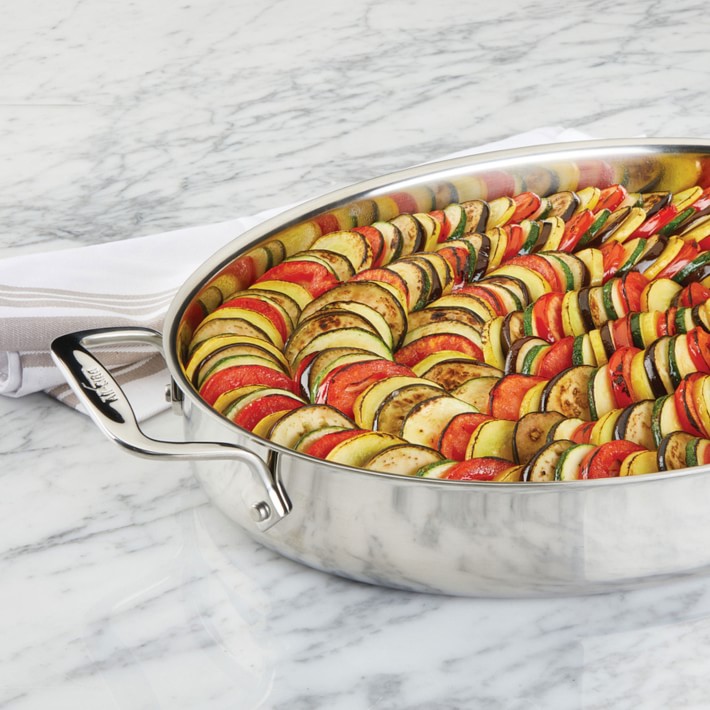 ALL-CLAD Stainless Steel 15 Oval Baker Roaster Pan & 2 Pot Holders