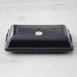 Emile Henry 1/2 Size Black Ceramic Insert Pan - 12 1/2L x 10 1/4W x 2  1/2D