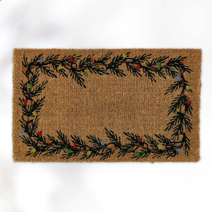 Monogrammed Evergreen Premium Coir Doormat