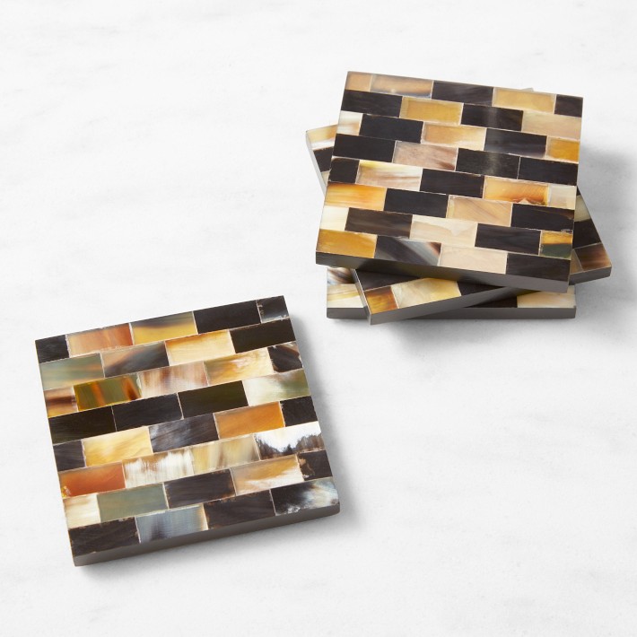 Horn Mosaic Coasters, Set of 4 Williams Sonoma