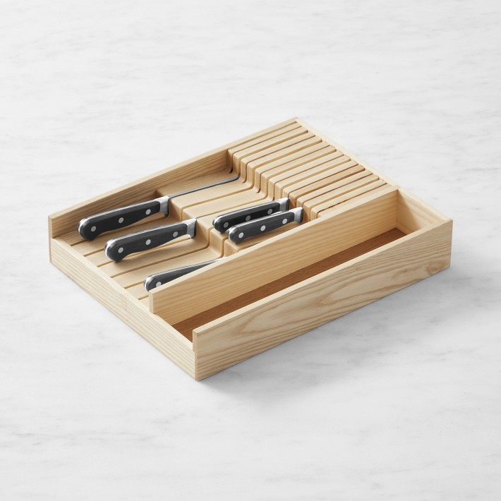 Hold Everything Expandable In-Drawer Flatware Organizer, Ashwood