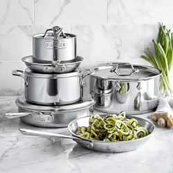 Gotham Steel Premium Tri-Ply Stainless Steel Pots and Pans Set, 10 Pieces 