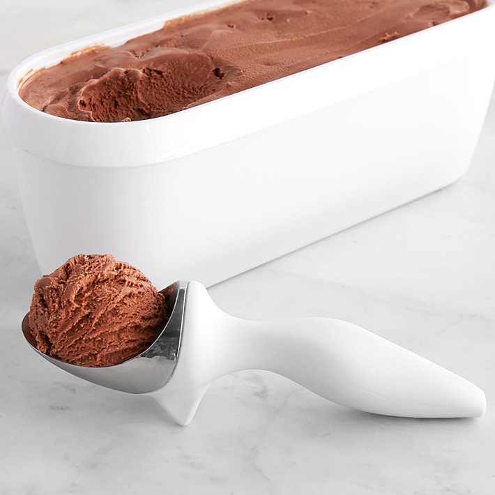 Kitchenaid Chrome Ice Cream Scoop in Black Soft Handle, Dishwasher Safe 