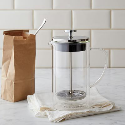 Williams Sonoma Double-Wall Glass French Press Coffee Maker