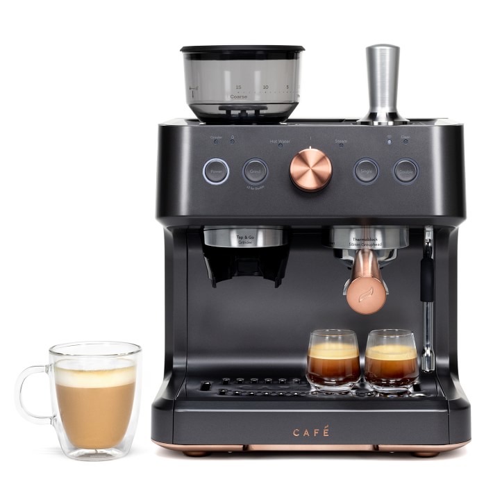 Metal Semi-Automatic Espresso Machine Brushed Stainless Steel