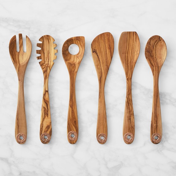 Kitchen Towel Set with Olive Wood Spoon Gift