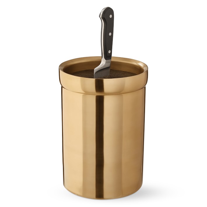 Gold Knife Holder with Kapoosh® Insert Williams Sonoma