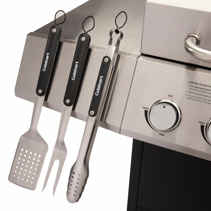 Cuisinart Premium Wood-Handled Grill Tools, 10 Piece Set