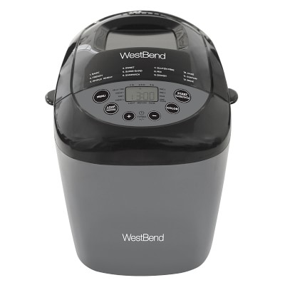 West Bend Hi-Rise Bread Maker with 12 Preset Digital Controls, 3 lb  Capacity, in Gray (47413)