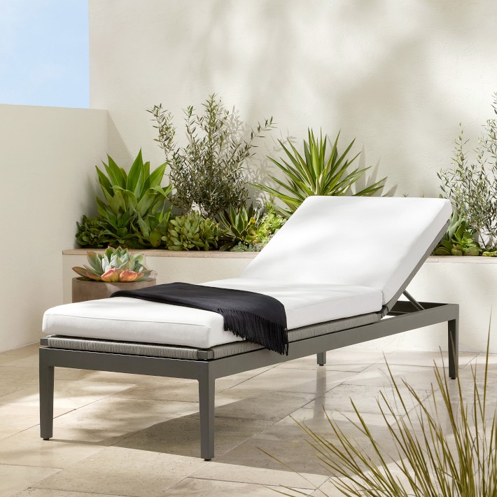 Pasadena Outdoor Metal and Rope Chaise Williams Sonoma