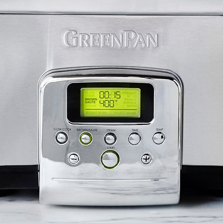 GreenPan™ Premiere Stainless-Steel Slow Cooker, 6-Qt.
