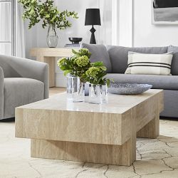 White stone deals coffee table