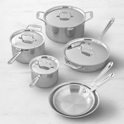Williams Sonoma All-Clad d5 Stainless-Steel Fry Pan Set of 3