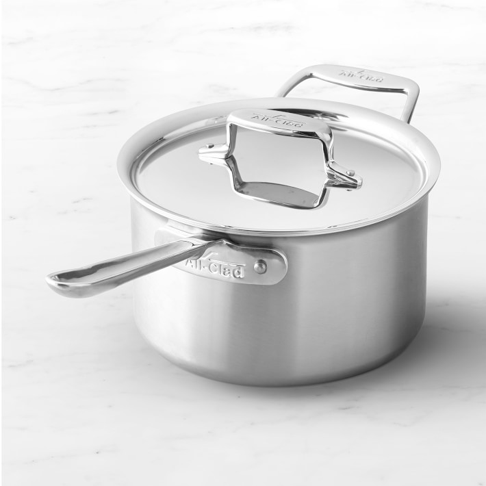 All-Clad D3 3 qt. Stainless-Steel Saucepan with lid