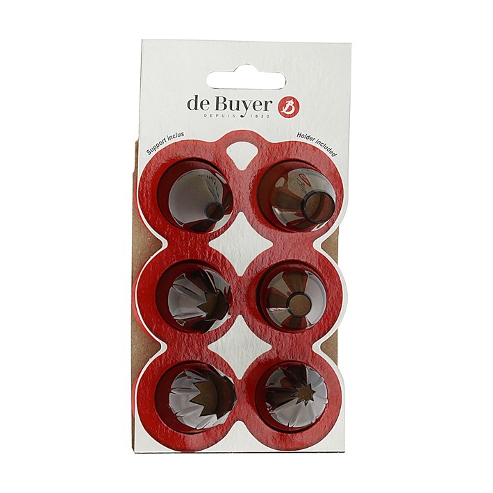 de Buyer le Tube Geometric Piping Tips, Set of 6