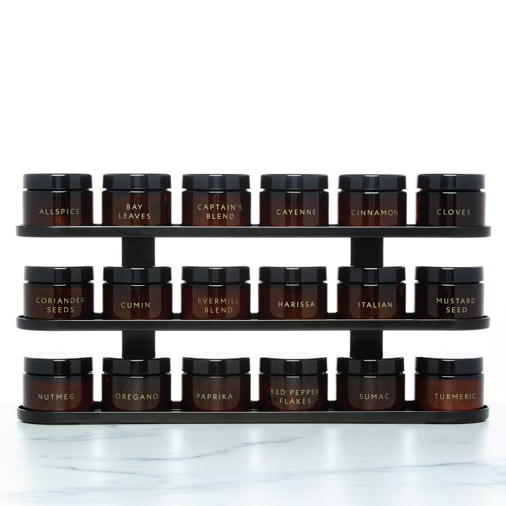 Amber Spice Jars for Storing Spices