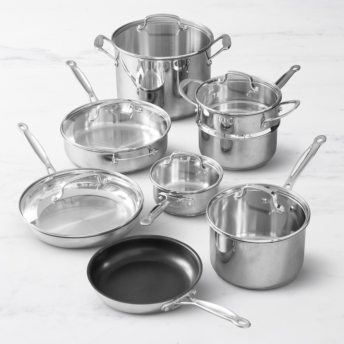 Calphalon Classic Nonstick 14-Piece Cookware Set with No-Boil-Over Inserts