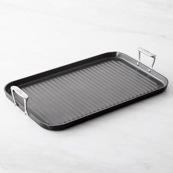 AllClad NS1 Nonstick DoubleBurner Grill Pan Williams Sonoma