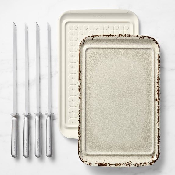 Williams Sonoma Rustic 4-Piece Grill Marinade & Prep Trays