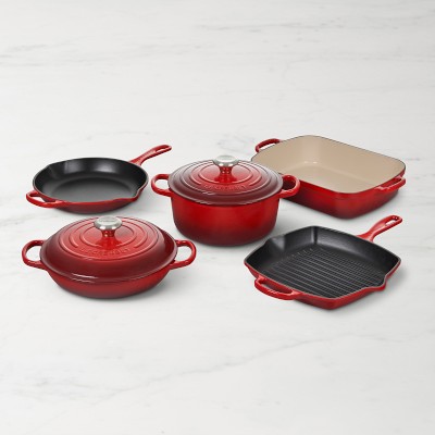 Williams-Sonoma - December 2016 Catalog - Le Creuset Signature Enameled Cast  Iron Deep Skillet, 12, Red