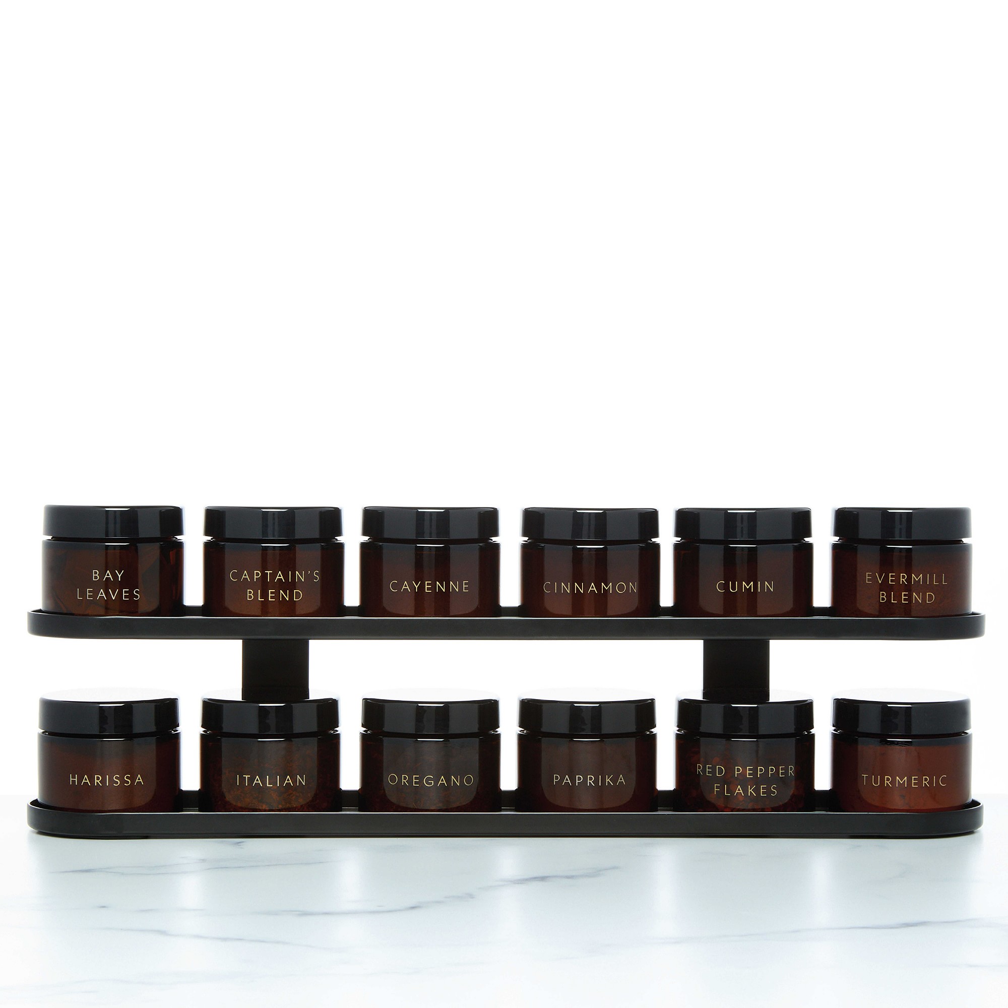 Evermill Core Countertop Spice Rack with Spices