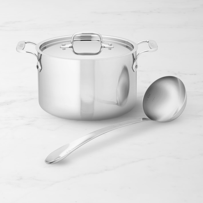 All-Clad d3 Tri-Ply Stainless-Steel Soup Pot with Ladle, 4-Qt.