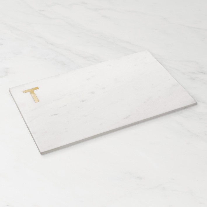 "T" Marble & Brass Monogram Board
