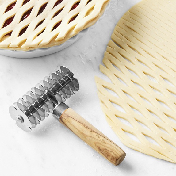 Williams Sonoma Olivewood Lattice Pastry Cutter Williams Sonoma