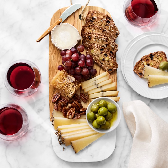 White Marble Cutting Board Charcuterie Platter