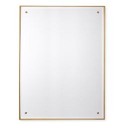 Acrylic Card Box, Gold Mirror / White Print