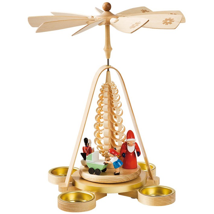 Richard Glaesser Pyramid, Santa with Toys & Tree