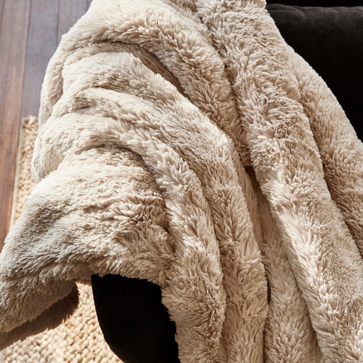 Williams sonoma 2025 faux fur throw