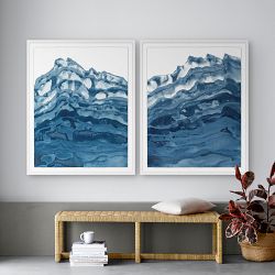 Charcoal Drawing of a Mountain Range Art Board Print for Sale by