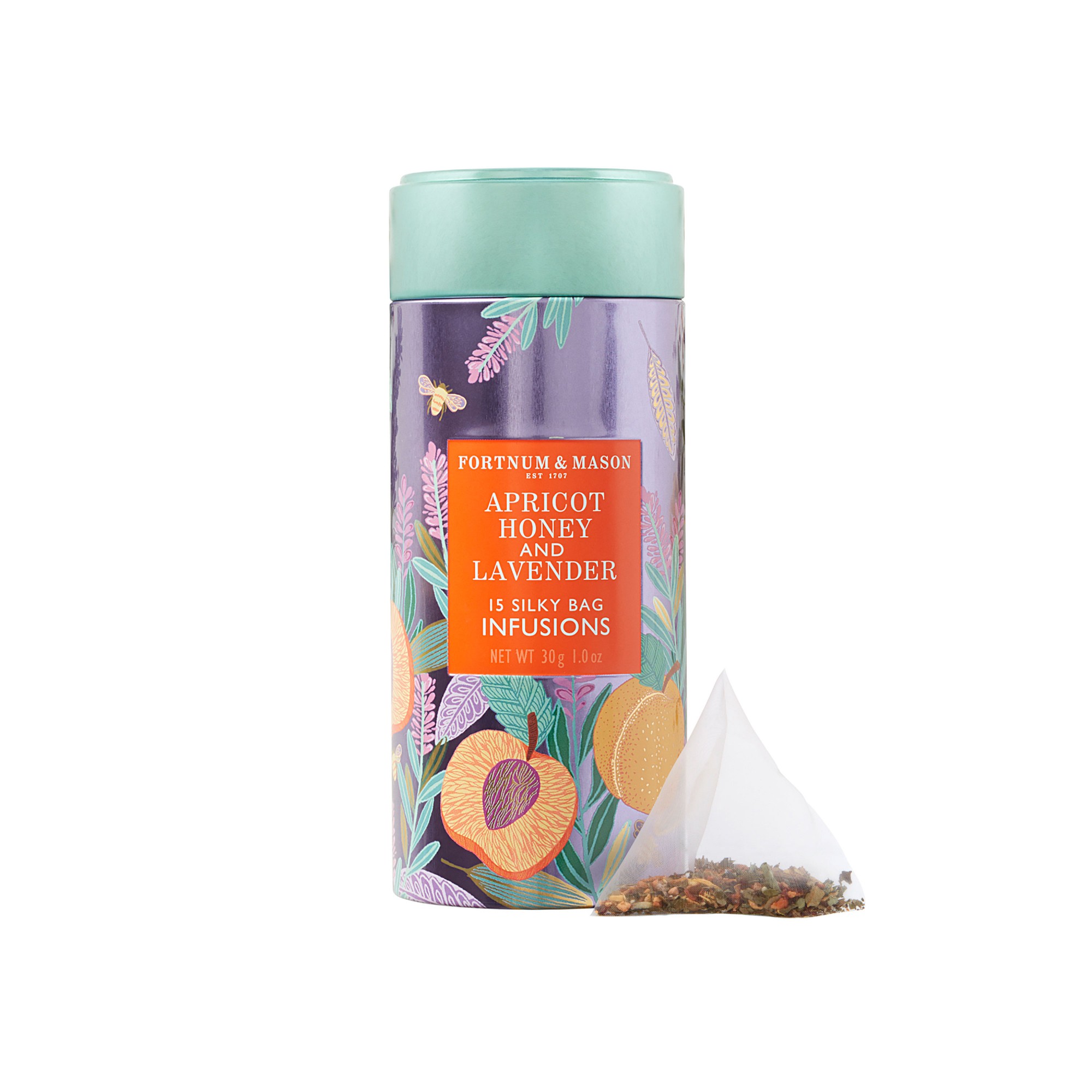 Fortnum & Mason Apricot Honey and Lavender Infusion Tea Bags, Set of 15